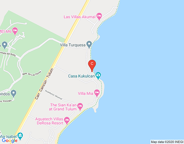 Casa Texoma – South Akumal Beach map image