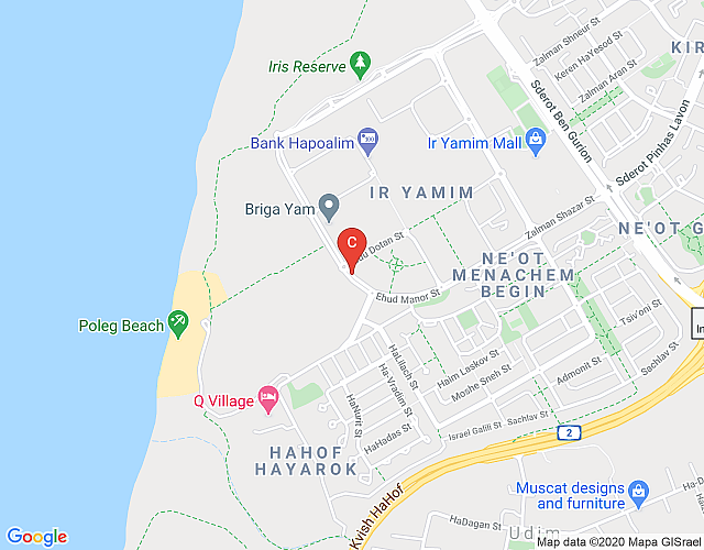Seafront apartment on Poleg Beach Netanya – EM01 map image