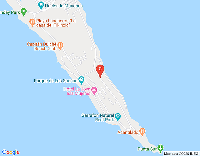 Casa Viva con Fe is a beautiful home is located in Punta Sur facing the Caribbean sea so you will en map image