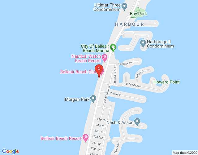 Island Way Getaway – Belleair Beach Club Beachfront Condo Rental map image