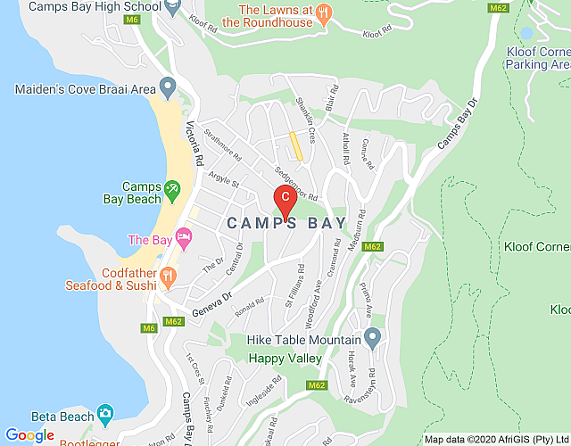 Camps Bay – Cape town  – Bookwedo map image