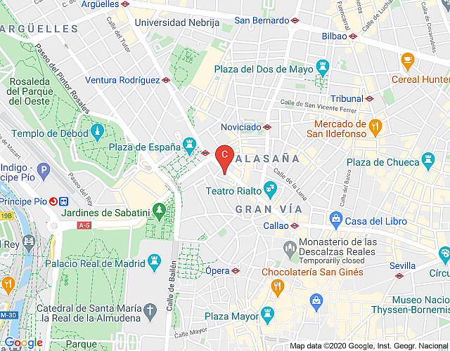 Madrid Gran Vía – Bookwedo map image