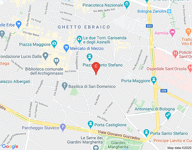 Lussuoso appartamento nel cuore di Bologna map image