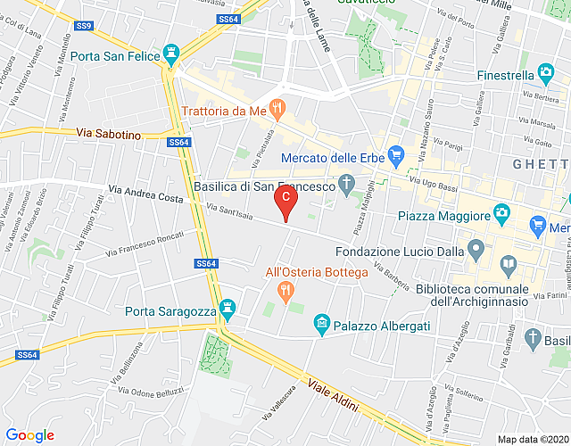 App con posto auto privato nel cuore di Bologna map image