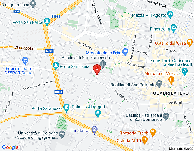 Accogliente appartamento in centro storico Bologna map image