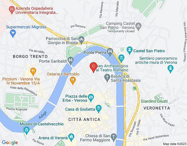 Verona Cathedral Apartments – Torre Lamberti map image
