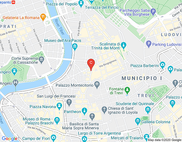 Roma, zona Piazza di Spagna, Elegante Appartamento di Design Moderno in un Palazzo Storico map image