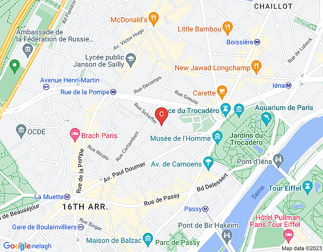 Paris Olympia,  Gracious Paris  apartment near Trocadero. Perfect for the Olympics map image