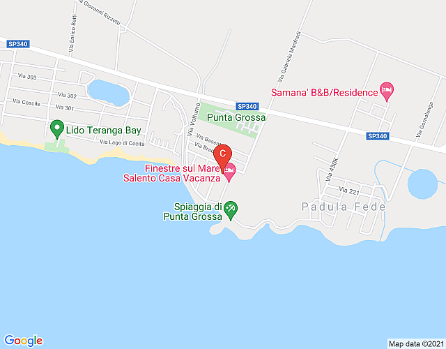 Villetta Adele a 180 metri dal mare di Punta Prosciutto map image