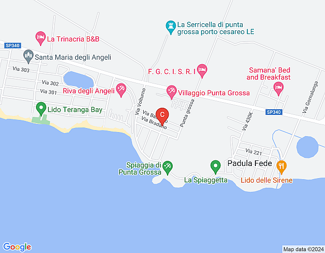 Casa Vacanza Mario 2D a 180 metri dal mare di Punta Prosciutto map image