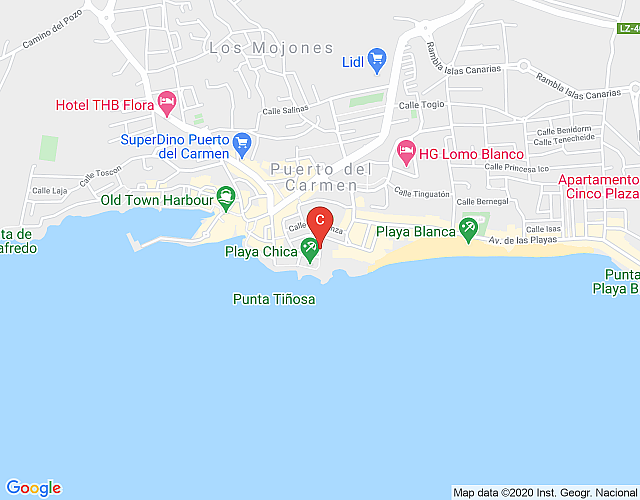 Playa Chica – Beachfront rental map image
