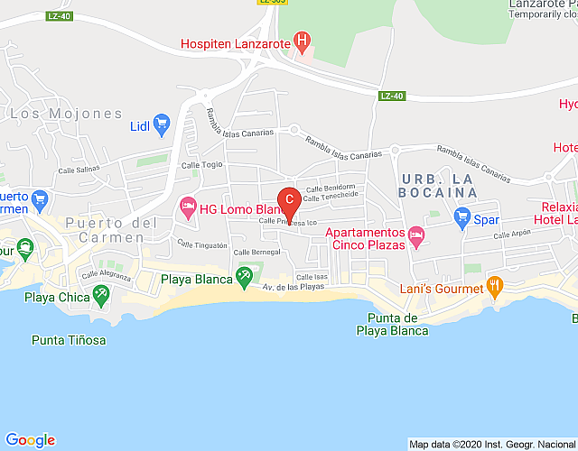 Rupetea – central Puerto del Carmen with private pool map image