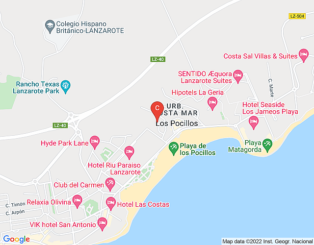 Vista Mar – 1 bed property in Puerto Del Carmen with Sea Views map image