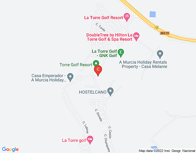 South facing second floor apartment on La Torre Golf Resort – AO221LT map image