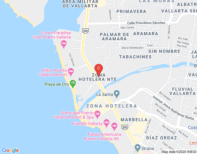Spectacular and modern Condo La Isla 107 in Hotel Zone of Puerto Vallarta map image
