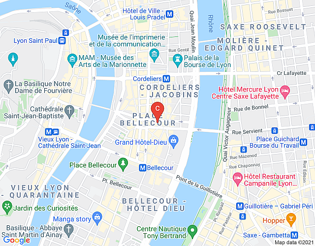 Hallmark – place des Jacobins- calme -idéal pour visiter lyon à pied map image