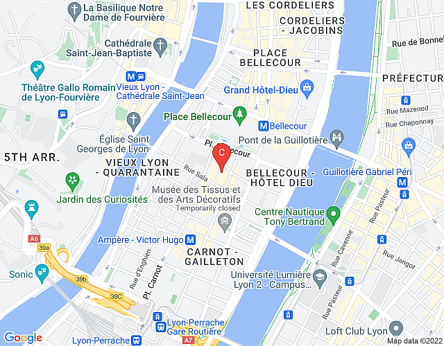 Victor Hugo proche place Bellecour – Appartement 2 chambres map image