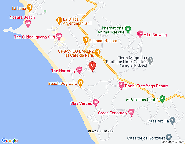 Casa Awaken 2 in Playa Guiones map image