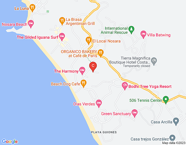 Casa Awaken 1 in Playa Guiones map image