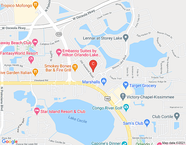Modern *Toy Storey and Mickey* 4 Bd, 3 bath Private Pool at Storey Lake *Disney Area map image
