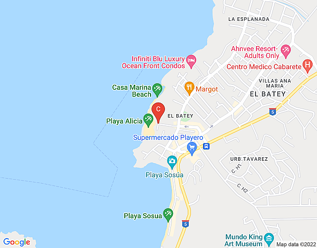 Cozy hotel room (B29) in Alicia beach and in town map image