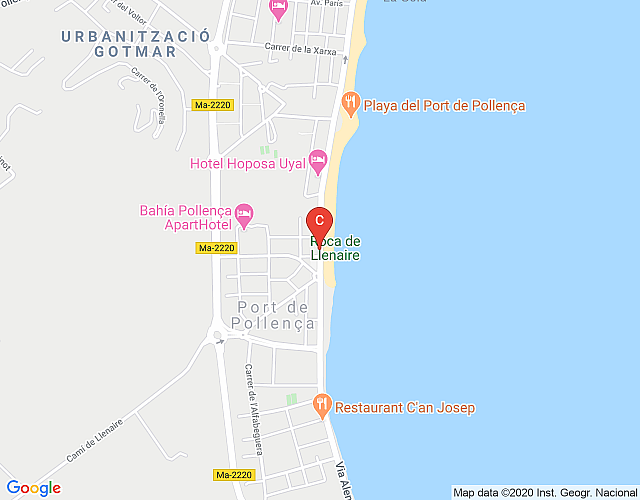 Moderne Villa in erster Meereslinie in Puerto Pollensa map image