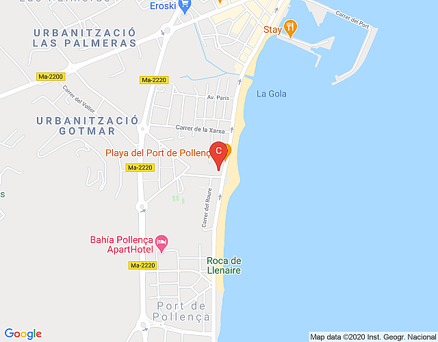 Apartment mit privater Dachterrasse in erster Meereslinie in Port de Pollença. map image
