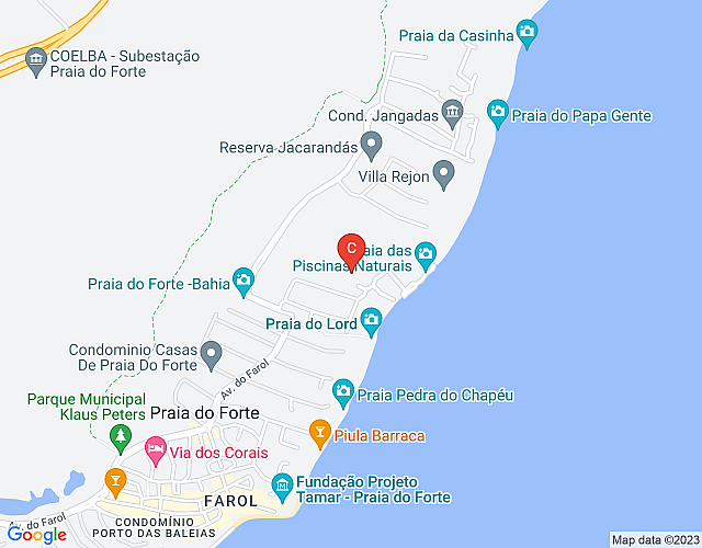 Villa Biarritz, Praia do Forte imagem do mapa
