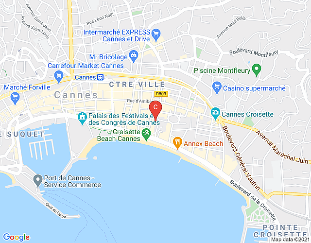 Hippocampe 409 – Nice studio entirely renovated in modern style with perfect location in Cannes map image