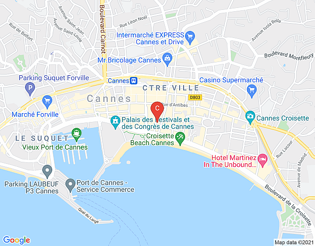 Noura Suite – Unique bourgeois apartment in Cannes City Center map image