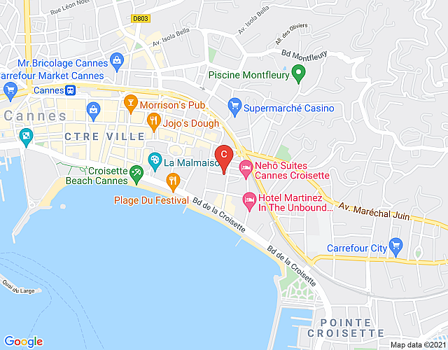 Residence Majestic – Nice 1BR apartment located in Cannes Center map image
