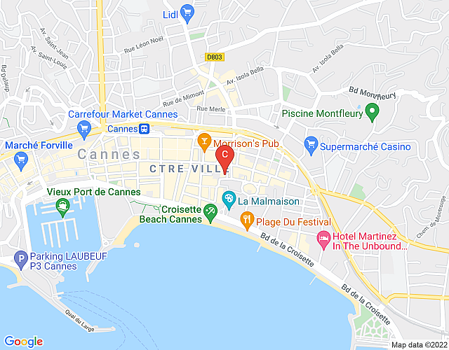 4 Tony Allard 3F – Nice studio in Cannes City Center map image