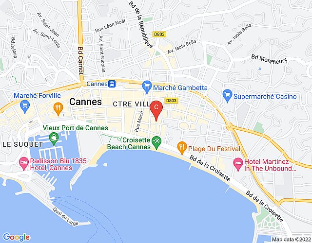 Brown Sugar : 2-bedroom flat in Cannes city center map image