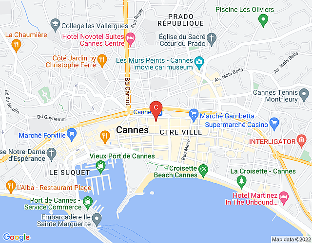 Hotel Hotera – 12 bedrooms hotel in Cannes map image