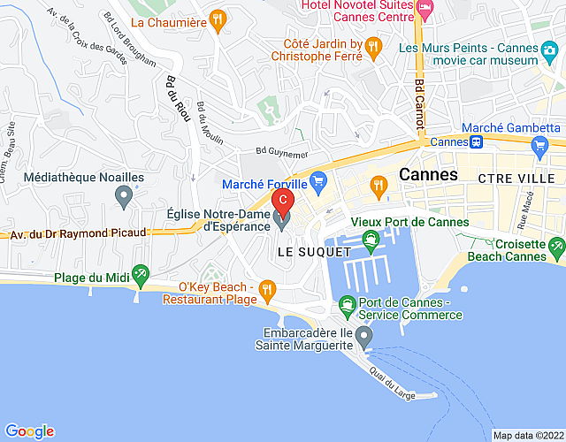 Suquet Townhouse – Unique and charming townhouse with rooftop close ton congress center in Cannes map image