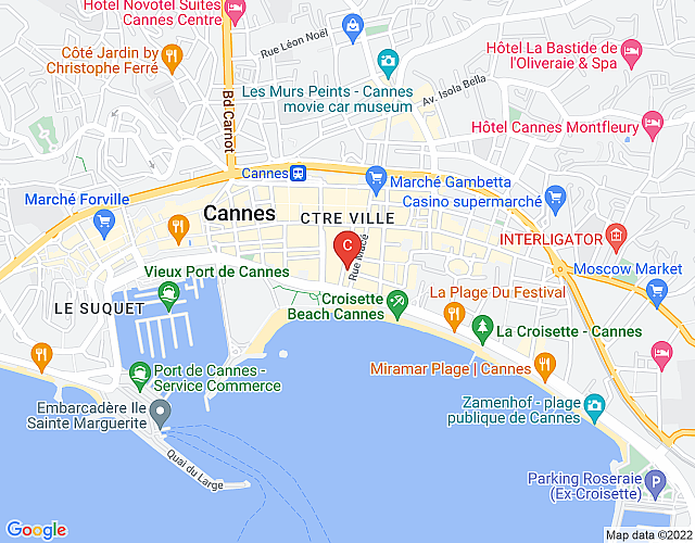 Arthurs Office – high quality office near la Croisette only 4 min to convention center map image