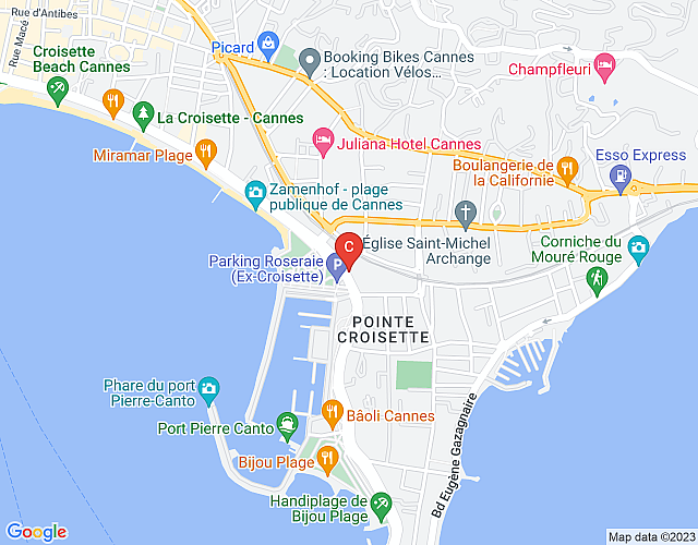Residences Dunes 4C – Stunning panoramic views of the sea and the bay of Cannes map image