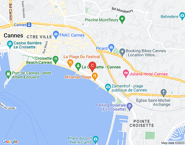 Miramar Penthouse – 3-bedroom apartment in Cannes map image
