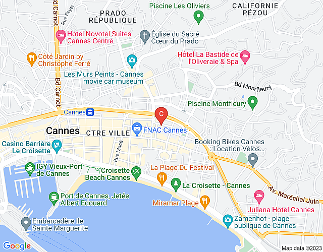 Carte Blanche – Charming apartment located in Cannes City Center map image