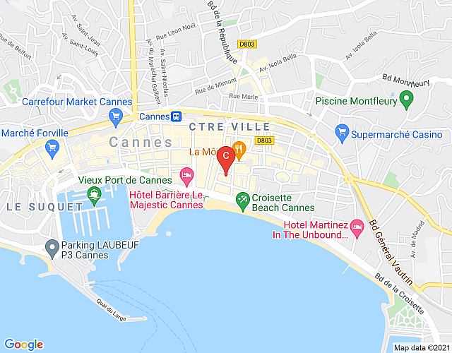 Carre Croisette – Nice 1bedroom with beautiful garden in Cannes City Center. map image