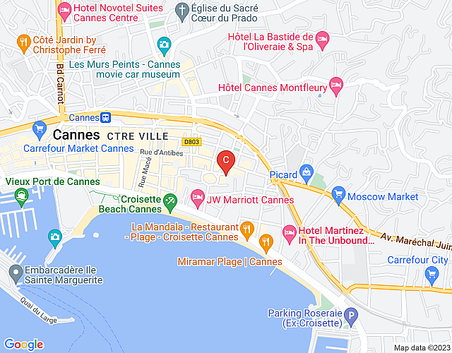 Antares III – 2bedroom apartment with terrace in Cannes map image