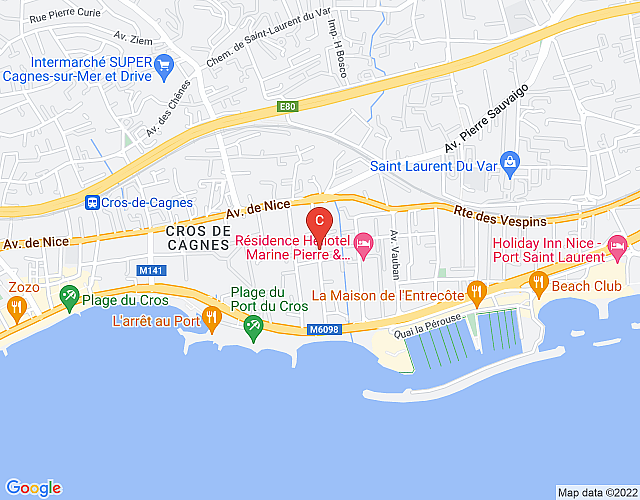 CAGNES SUR MER (18ADM) – Larger sized studio close to the beach and public transportation map image