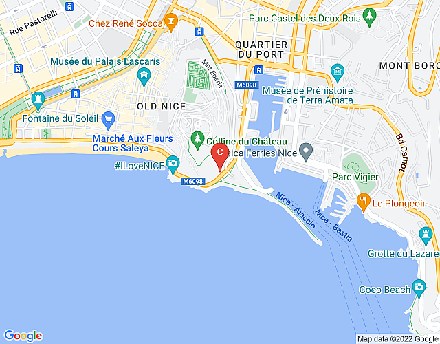 NICE  (12PLG) – Seafront apartment by port of Nice and old town map image
