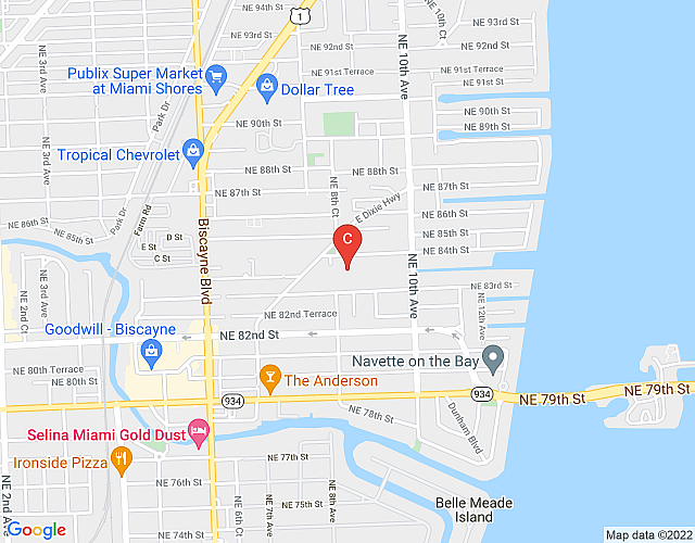 Luxurious Six Bedroom Villa In Miami Shores map image