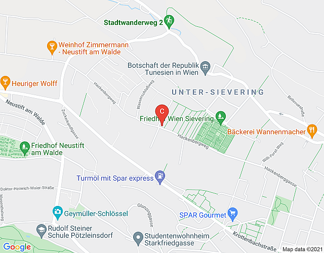 Smile Villa with Parking, Terrace and Garden in the beloved Döbling in Vienna map image