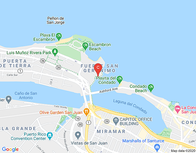 San Cristobal Studio | Oceanfront in Trendy Condado Location map image