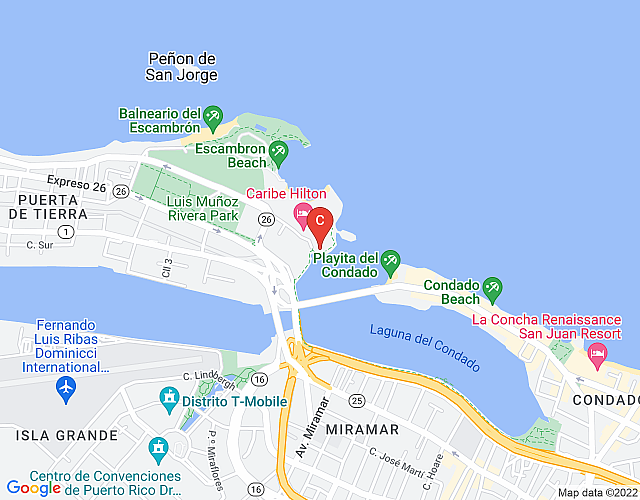 *New Property* Biarritz Studio | Beautiful ocean-view studio in the heart of Condado. map image