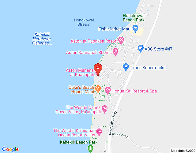 “Love Life at the Mahana, Direct Oceanfront Condo! Completely Remodeled” map image