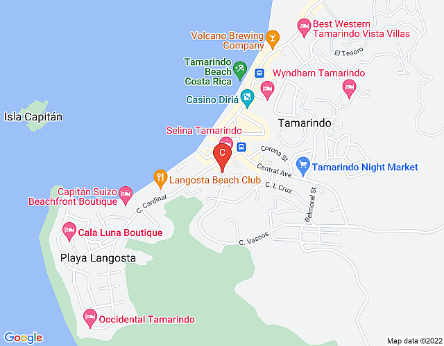 Villa Joe Guanacaste: Chic! 150 mtrs to beach, A+ pool, free wifi! map image