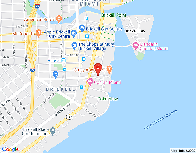 Luxury 1BD Apartment in Brickell Miami – Free Parking map image